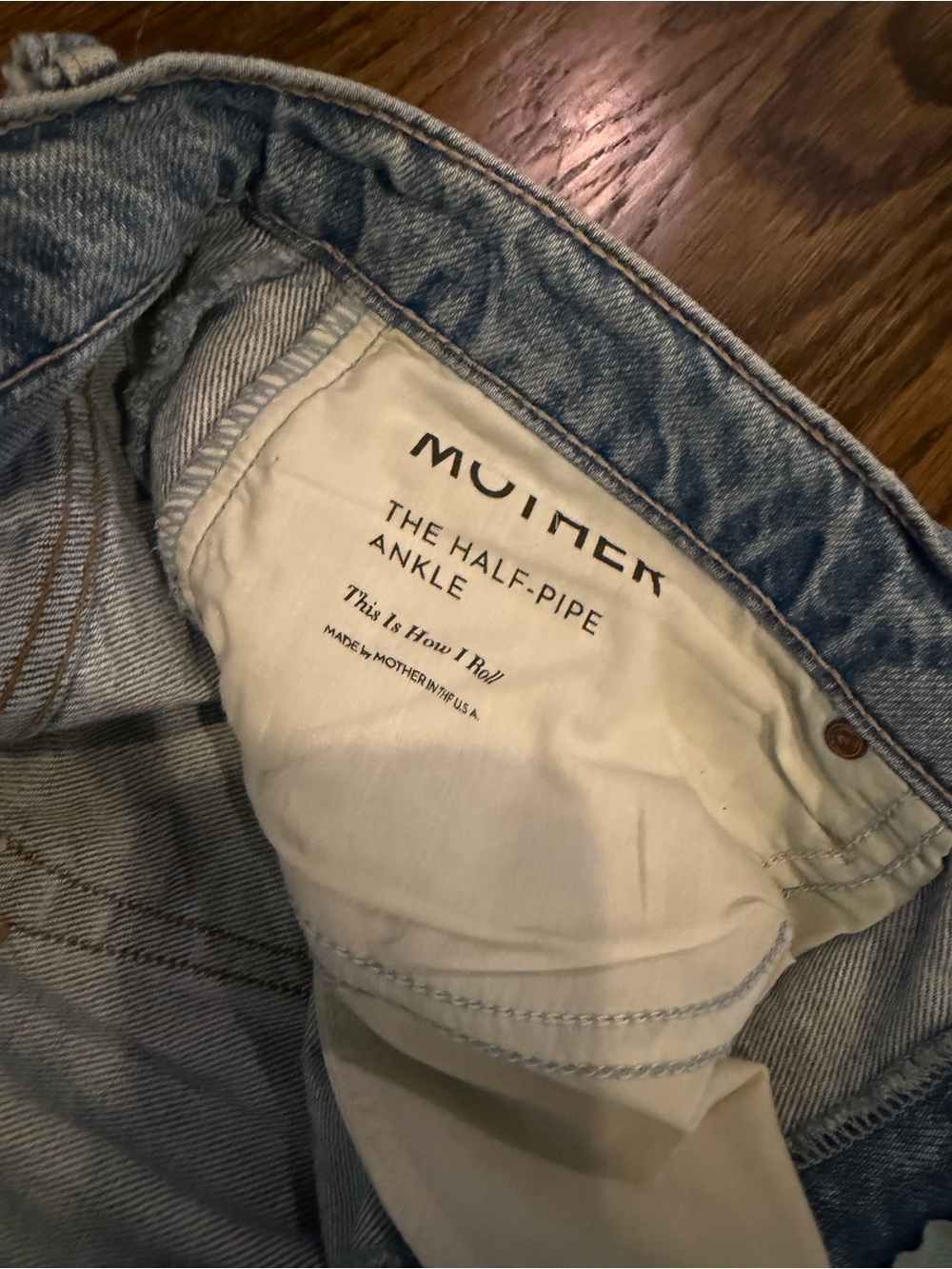 MOTHER Light Blue Denim Ankle Jeans